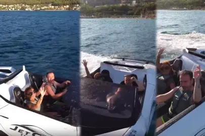 Bodrum’da Ferrari’li deniz keyfi!